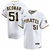 Men's Pittsburgh Pirates #51 David Bednar White 2025 Home Limited Stitched Jersey Dzhi,baseball caps,new era cap wholesale,wholesale hats